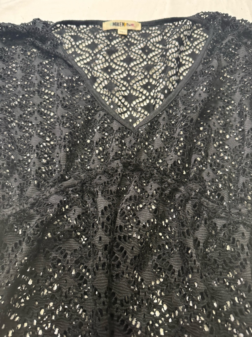 Miken Black Crochet Swim Coverup - Picture 4 of 5
